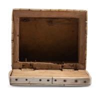 Iñupiaq Wood Box, with Bone Inlay