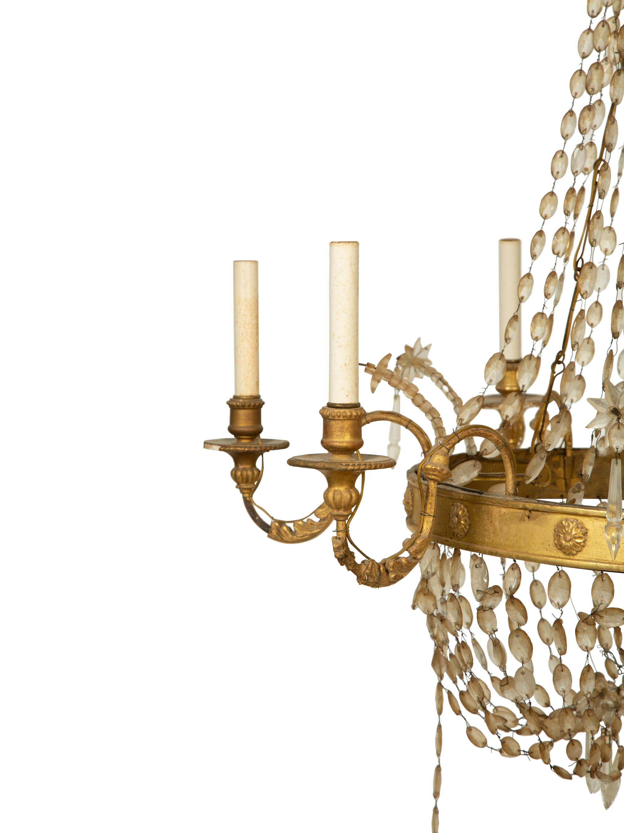 A Regency Style Giltwood Chandelier