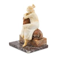 An Italian Alabaster and Marble Figural Group