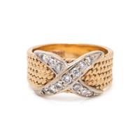 MAZ, BICOLOR GOLD AND DIAMOND RING