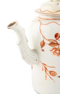 A Chinese Export Porcelain Teapot and Chocolate Pot