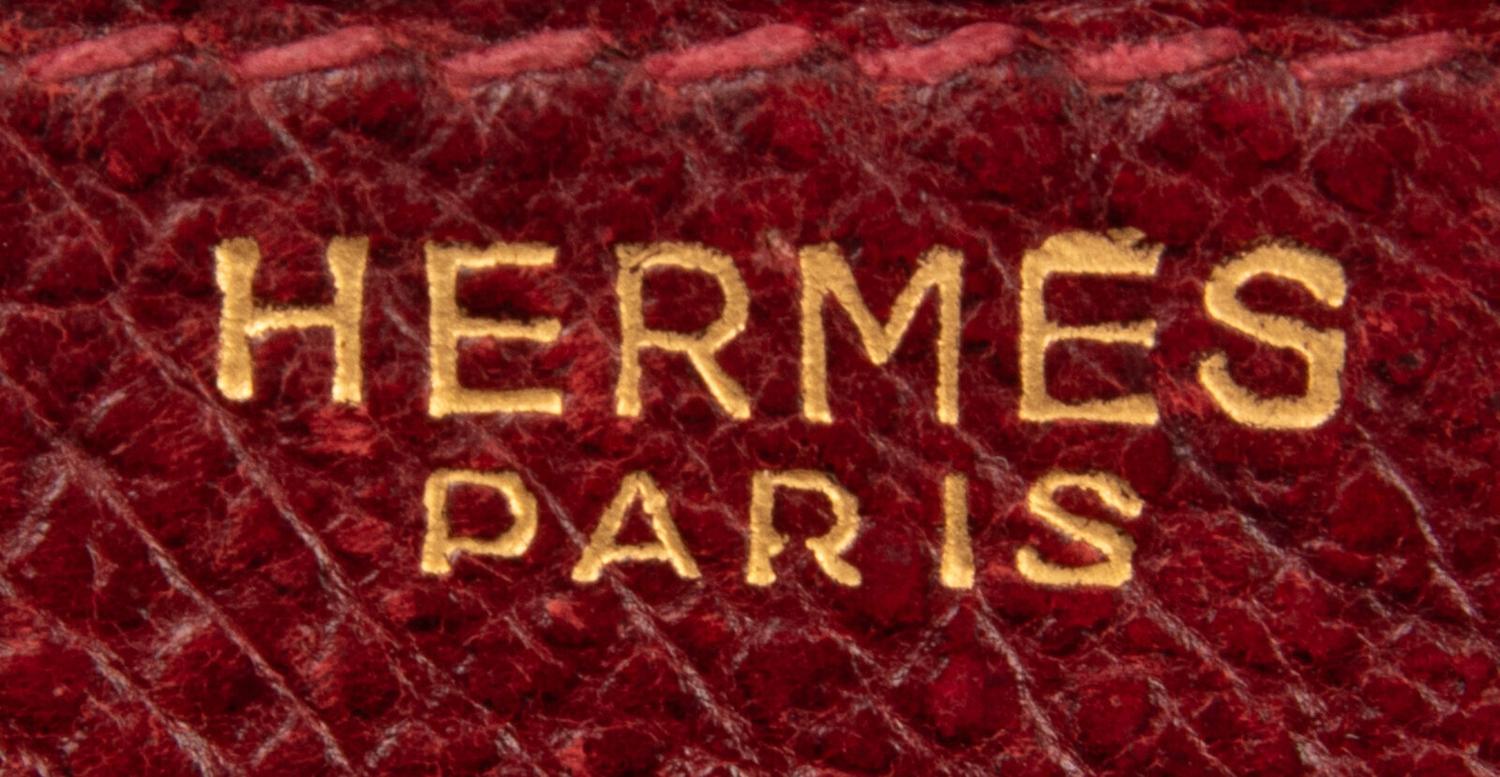 Hermès, Burgundy Leather Briefcase