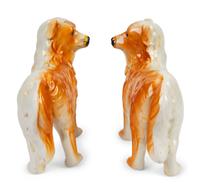 A Pair of Large English Staffordshire Standing Dogs — 19TH CENTURY