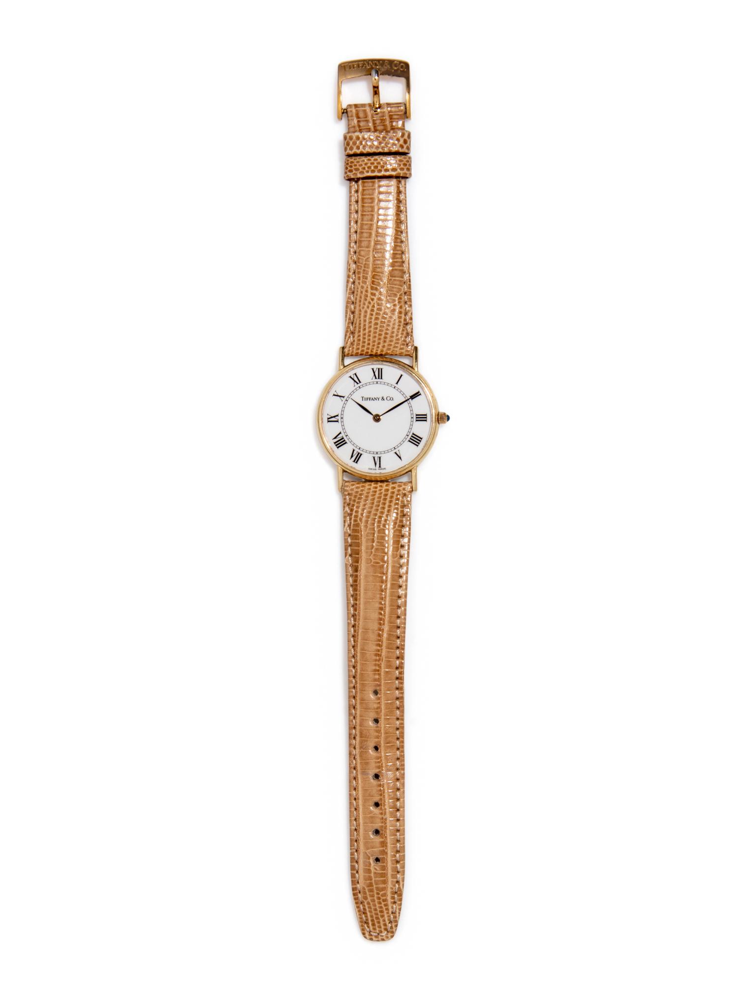 TIFFANY & CO., YELLOW GOLD WATCH