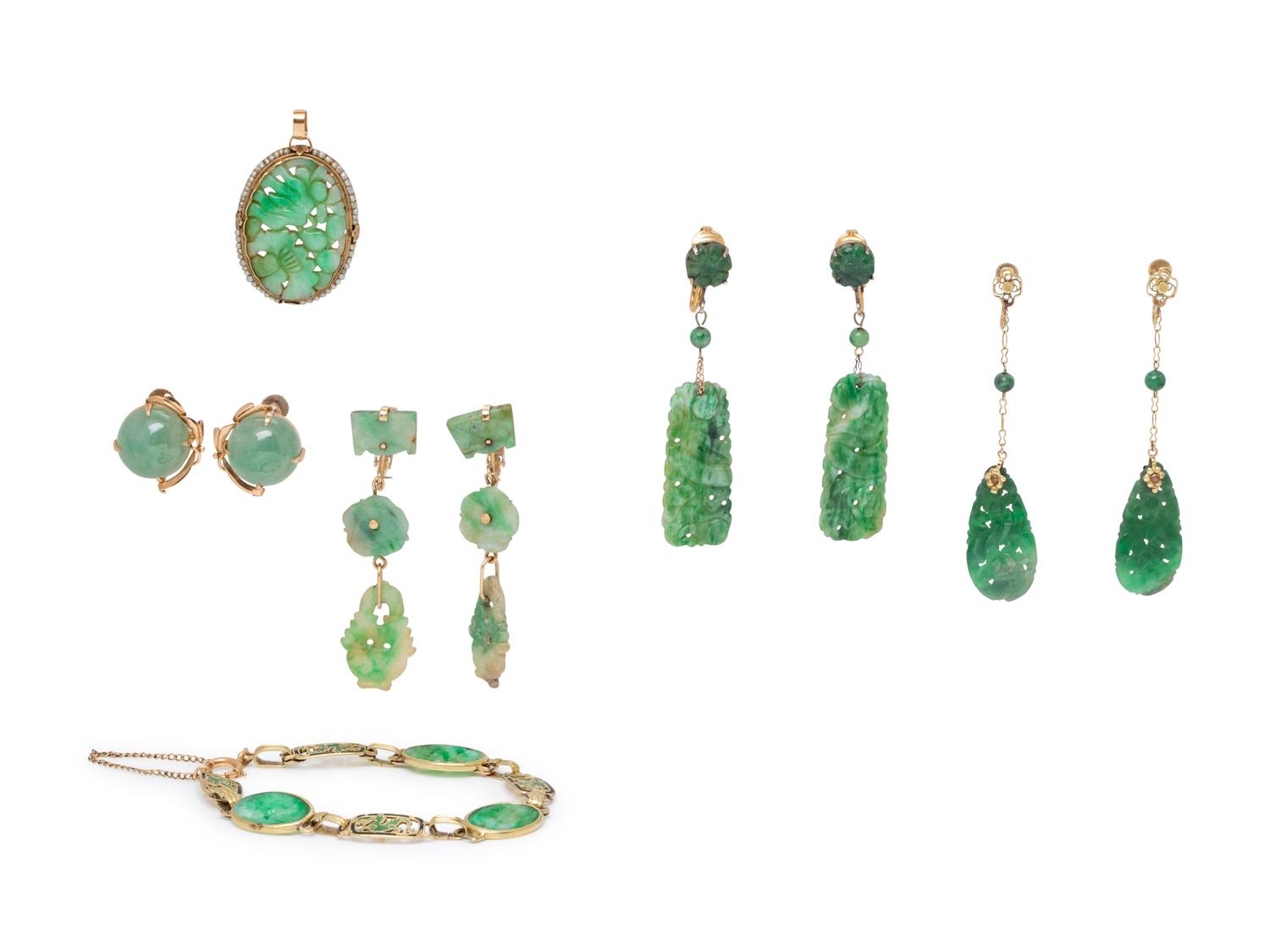 A Collection of Jade Jewelry,