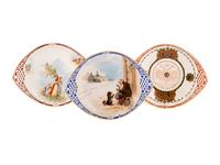 Three Kornilov Bros. Procelain Sweet-Meat Dishes