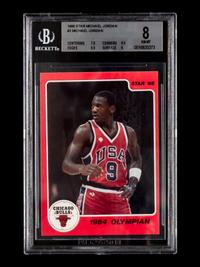 A 1986 Star Michael Jordan Set 1984 Olympian Card No. 3 (BGS 8 NM-MT)