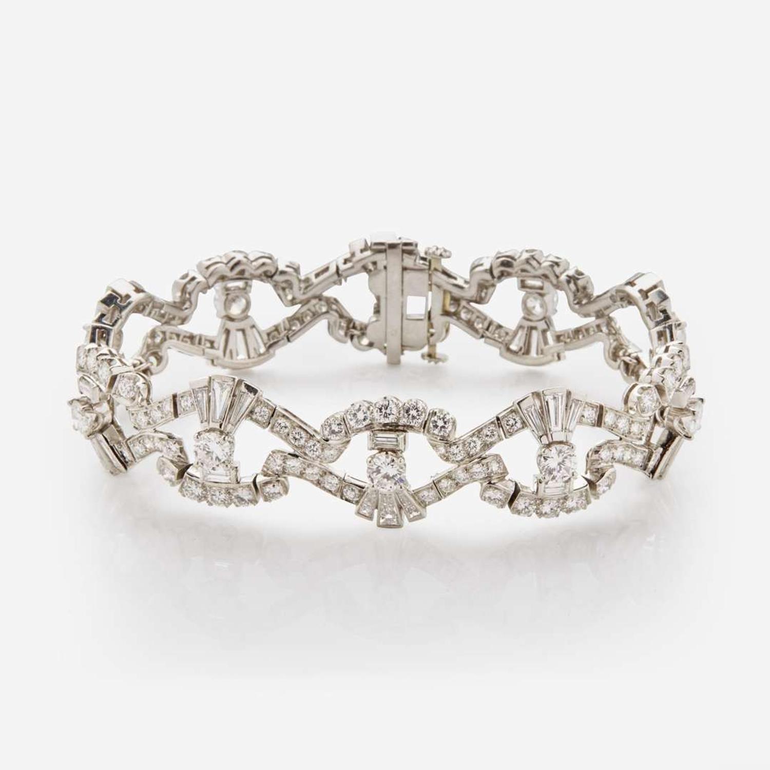 A Platinum and Diamond Bracelet