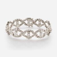 A Platinum and Diamond Bracelet