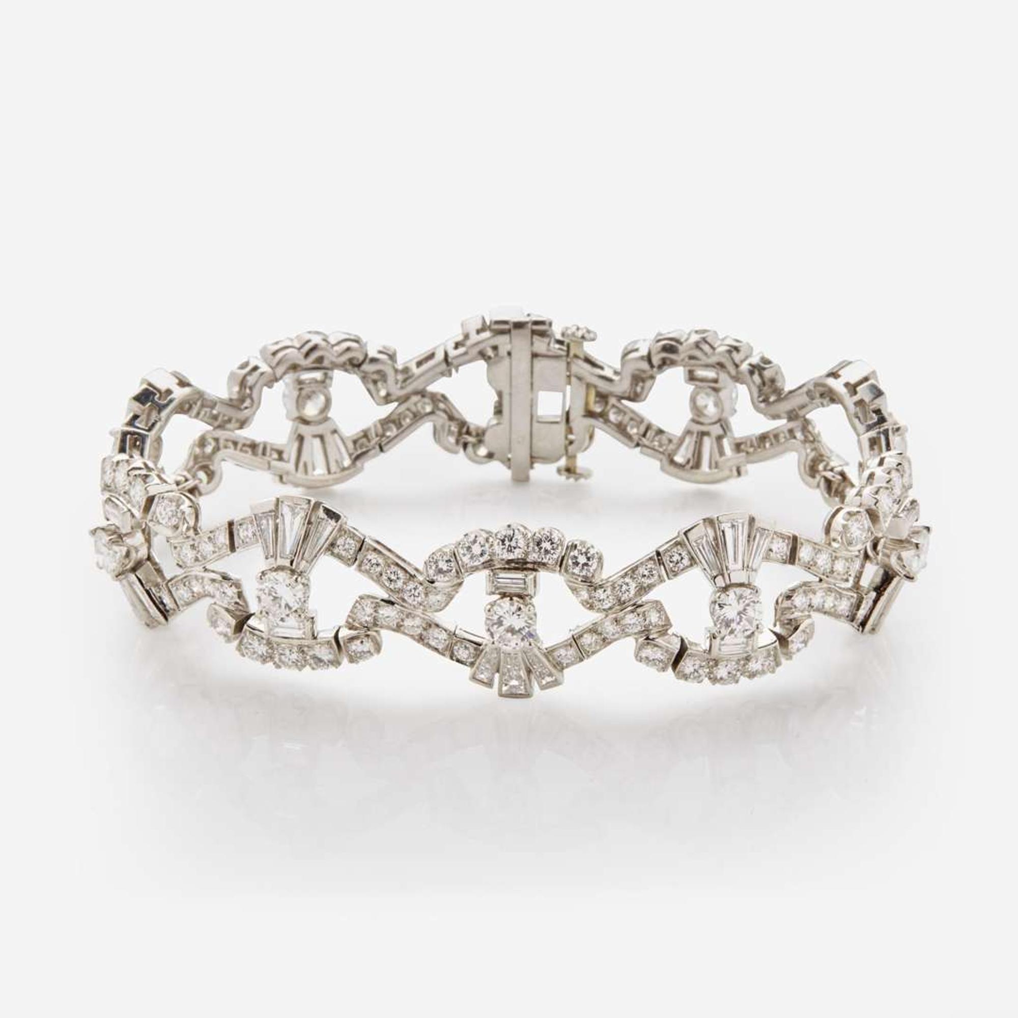 A Platinum and Diamond Bracelet