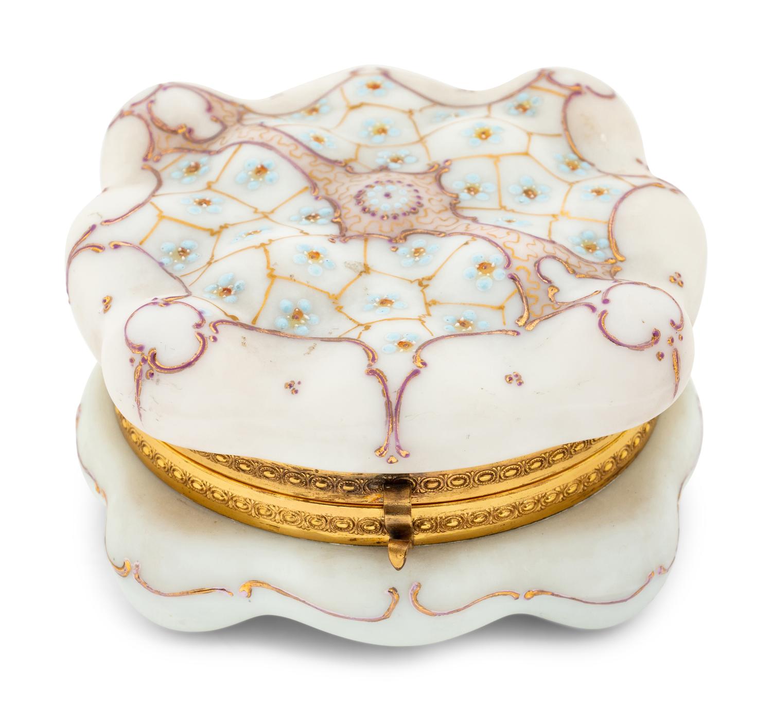 A Wavecrest Glass Dresser Box