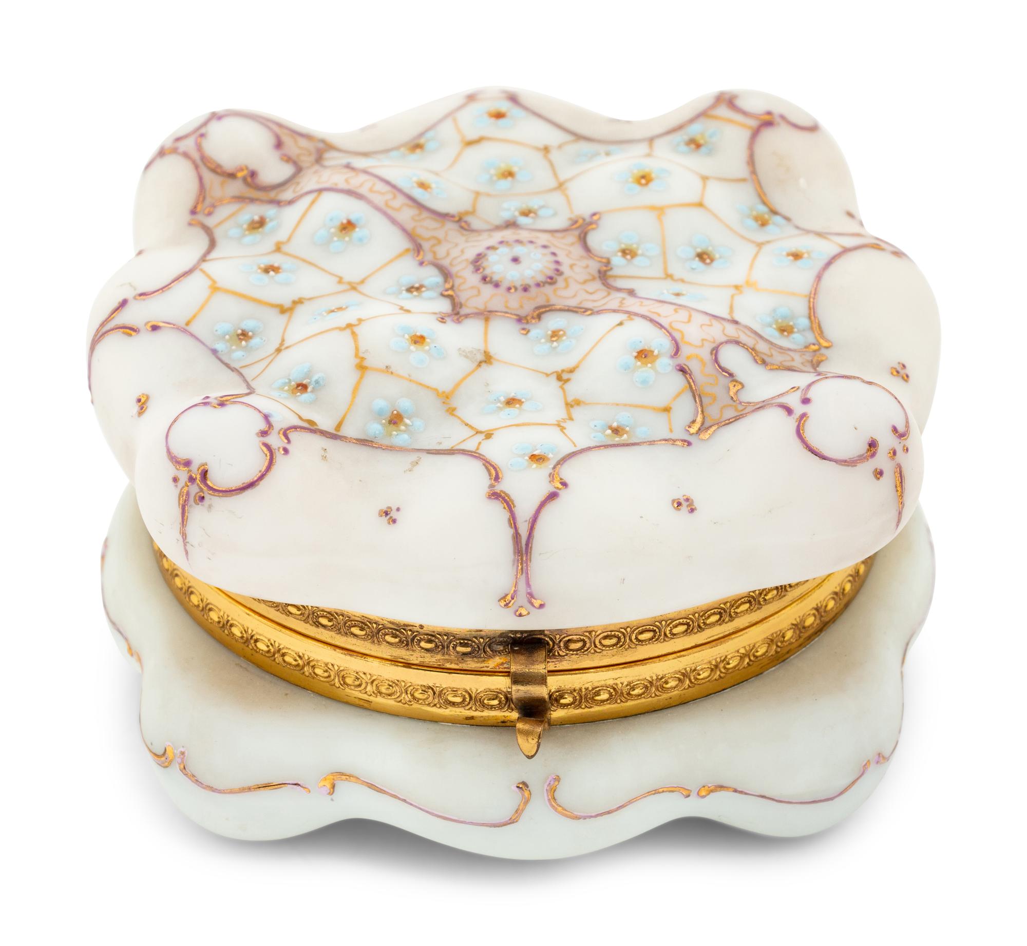 A Wavecrest Glass Dresser Box