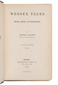 HARDY, Thomas (1840-1928). Wessex Tales . London: Macmillan & Co., 1888.
