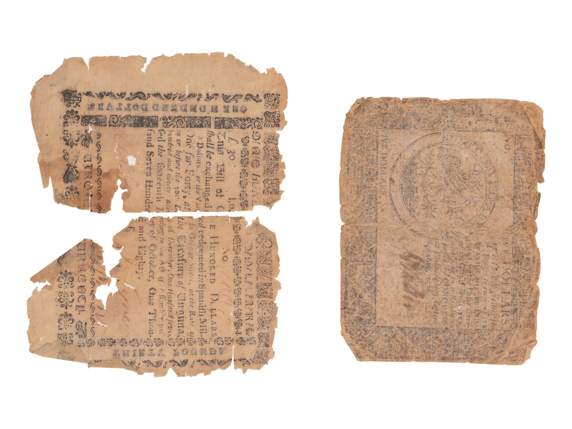 A Collection of American Continental and State-Issued Paper Money