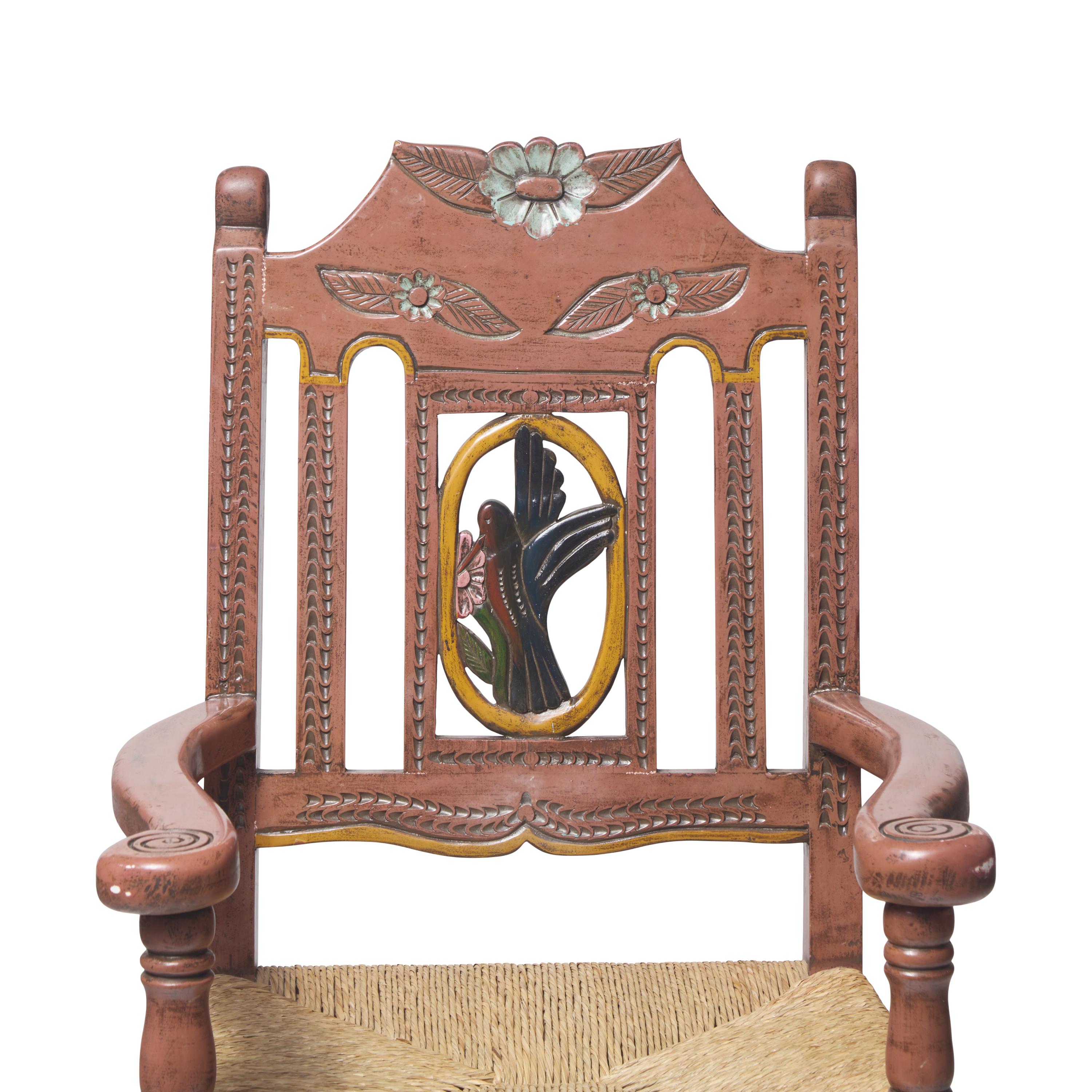 Style of MacKenzie Childs 20th Century — A set of seven armchairs, c. 1983