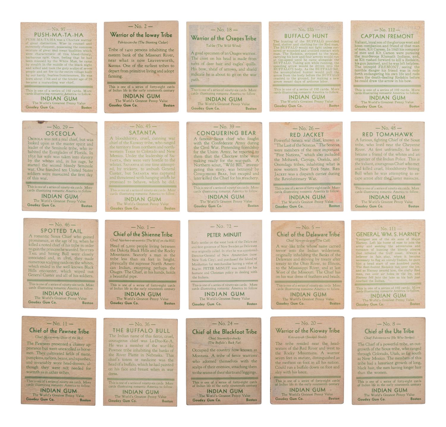 [NATIVE AMERICANS]. 180+ items, incl. RPPCs & "Indian Chewing Gum" cards.