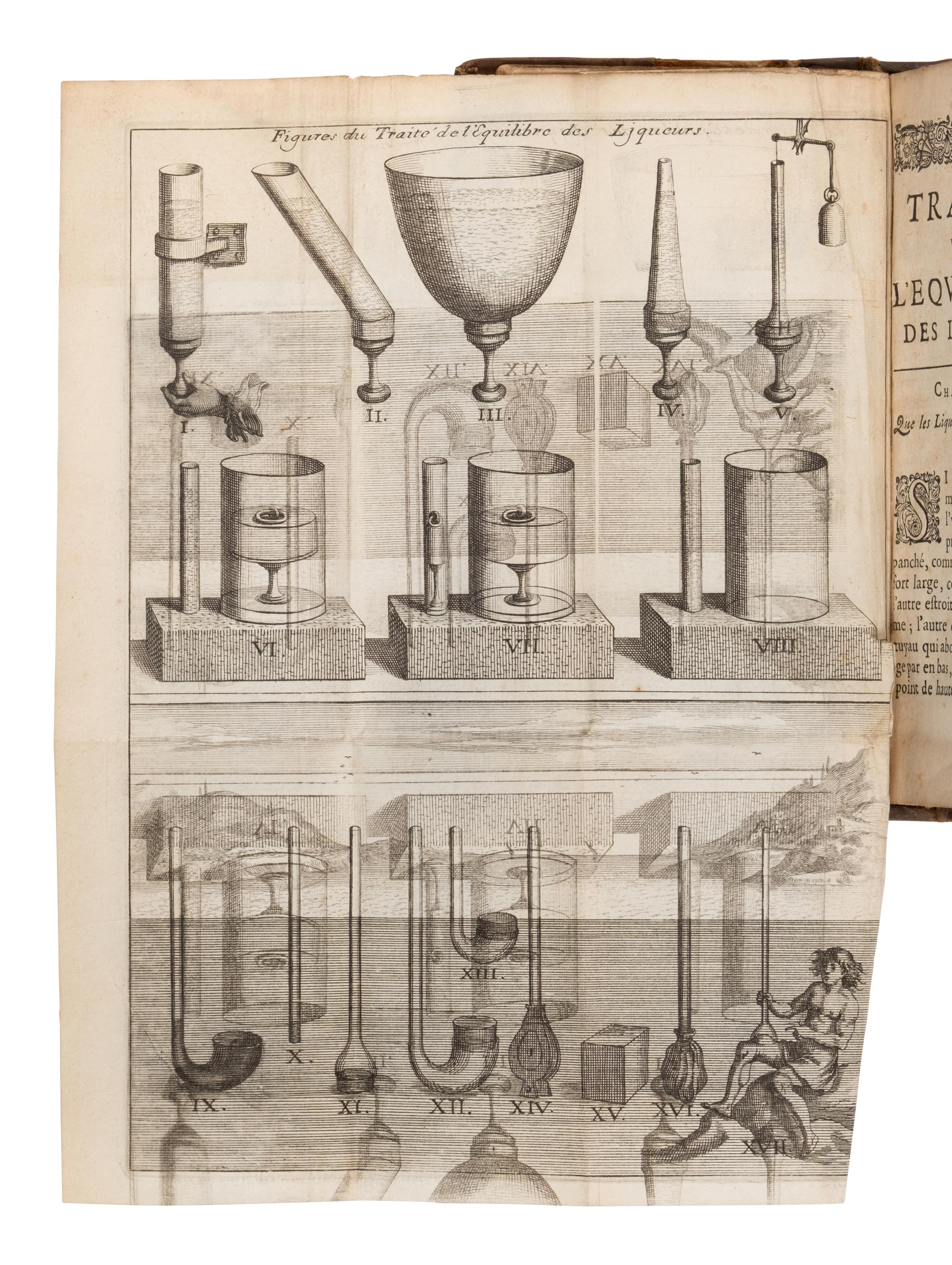 Pascal, Blaise (1623-1662). Traitez de l'Equilibre des Liqueurs et de la Pasanteur de la Masse de l'Air . Paris: Guillaume Desprez, 1663.