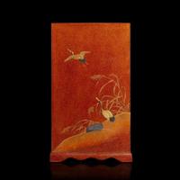 A Japanese lacquered "Cranes" table cabinet 日本漆器小柜 Meiji/Taisho period ?????