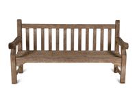 A Pair of Weathered Teak Benches — 20th Century