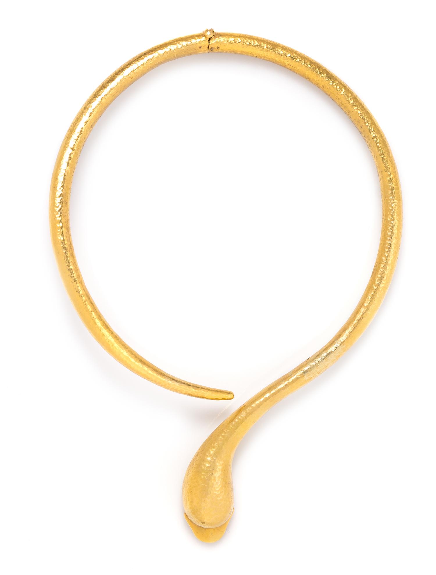 An 18 Karat Yellow Gold Swan Motif Collar Necklace, Lalaounis, 43.20 dwts.