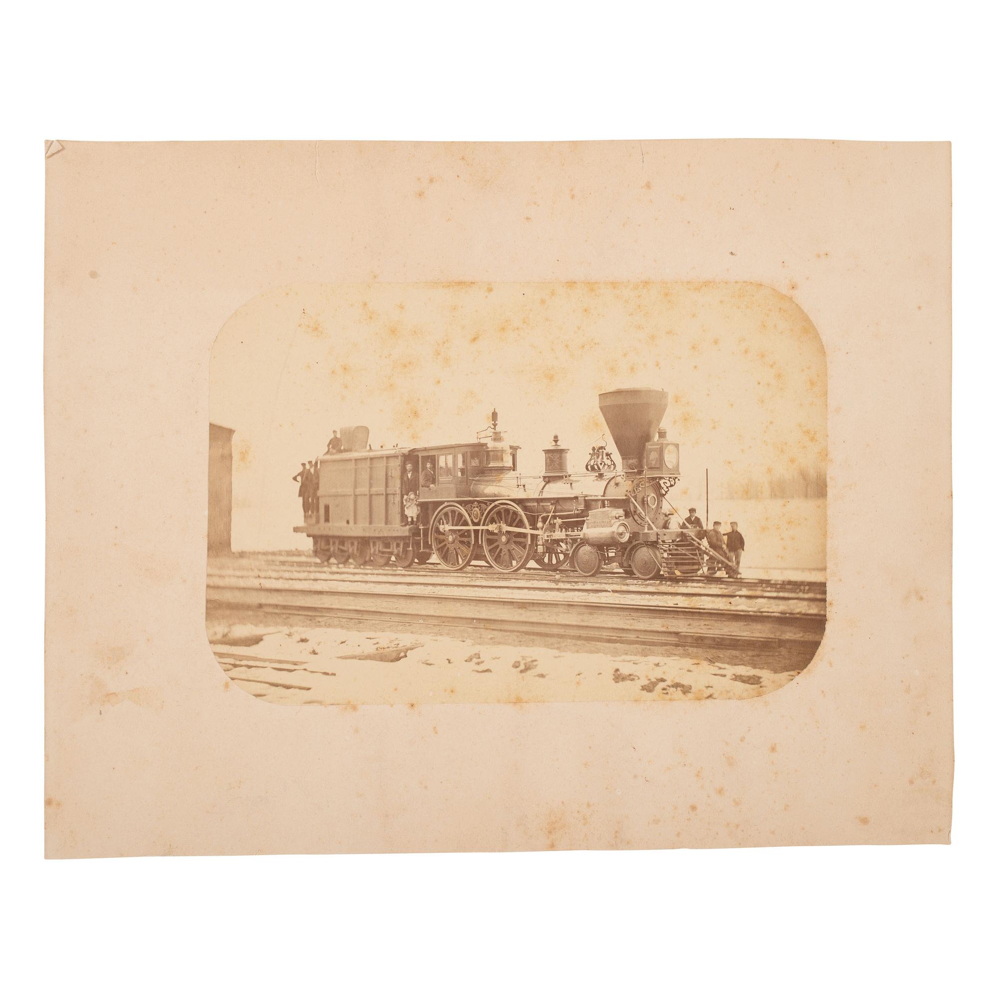 [Early Photography] G roup of 24 Photographs and Ephemera with Railroad Interest