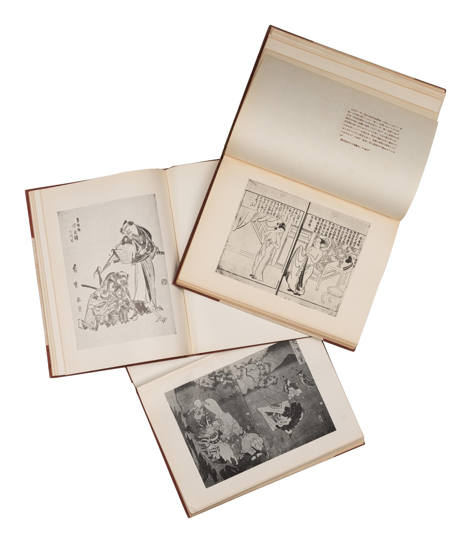 [UKIYO-E] A group of old reference works about Japanese Ukiyo-e, comprising:
