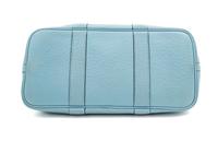 Hermès Blue Garden Party Bag, 2009 7.75" H x 11.5" W x 5.25" D; Handle drop: 4.25"
