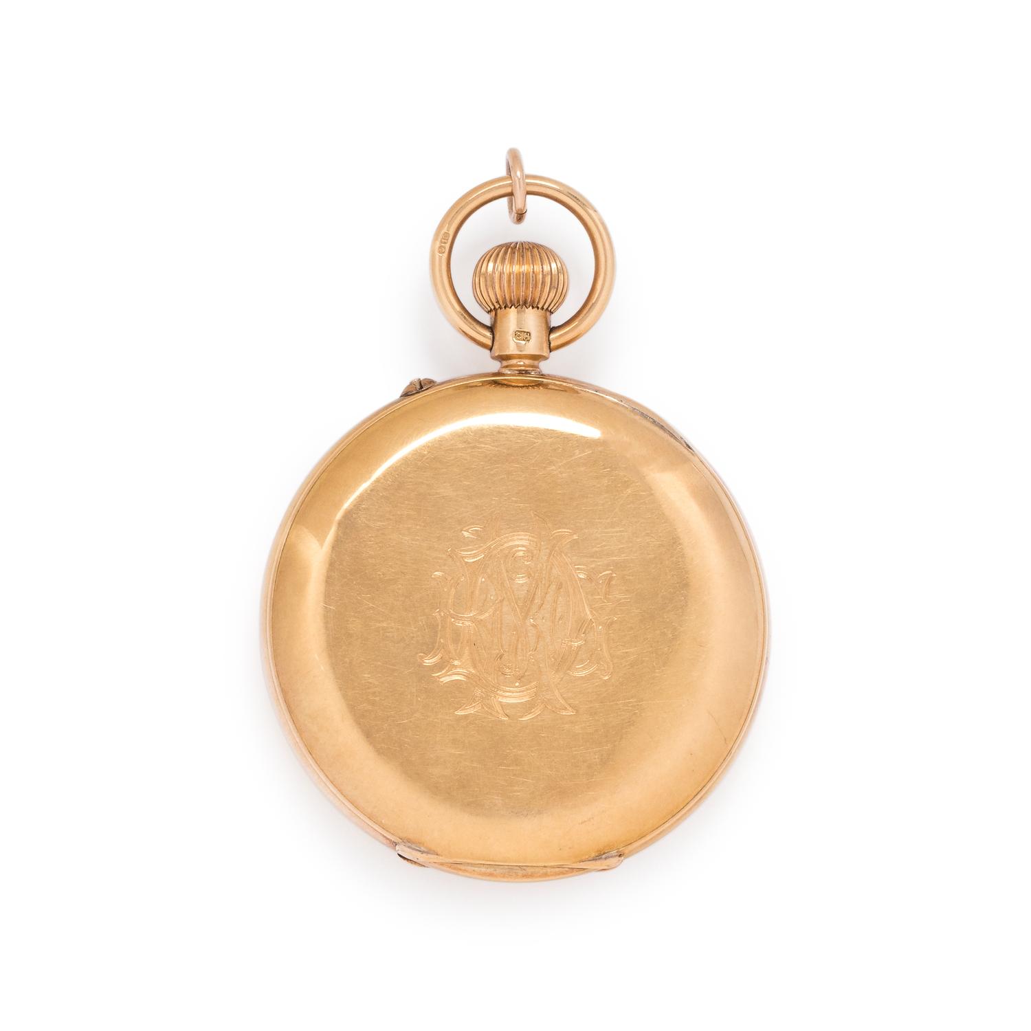 18K YELLOW GOLD DEMI-HUNTER POCKET WATCH