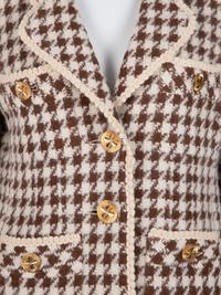Chanel Two-Piece Houndstooth Skirt Suit, 1990s