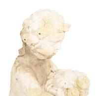 A Pair of Carved Stone Cherubs