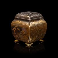 A Japanese Gold Lacquer Incense Burner, Koro, 19th Century
