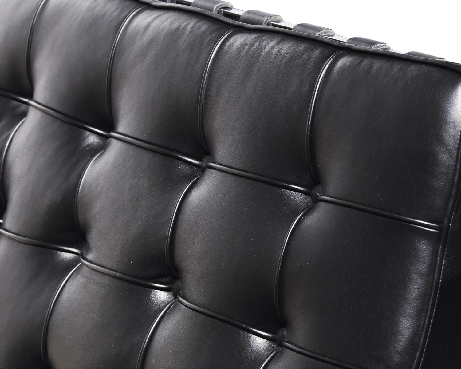 Pair of Barcelona-Style Chairs and Ottomans