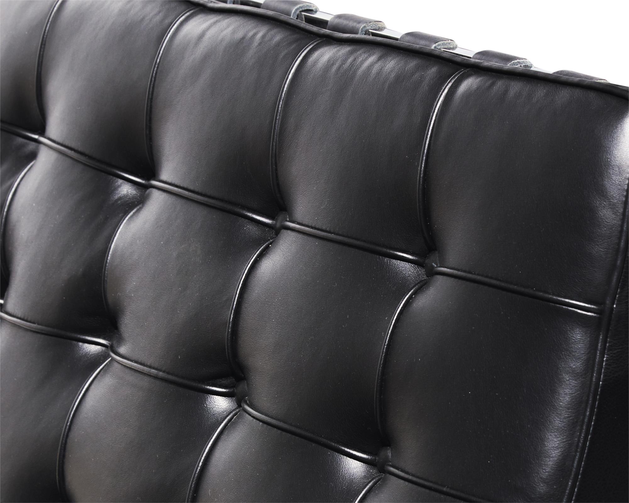 Pair of Barcelona-Style Chairs and Ottomans