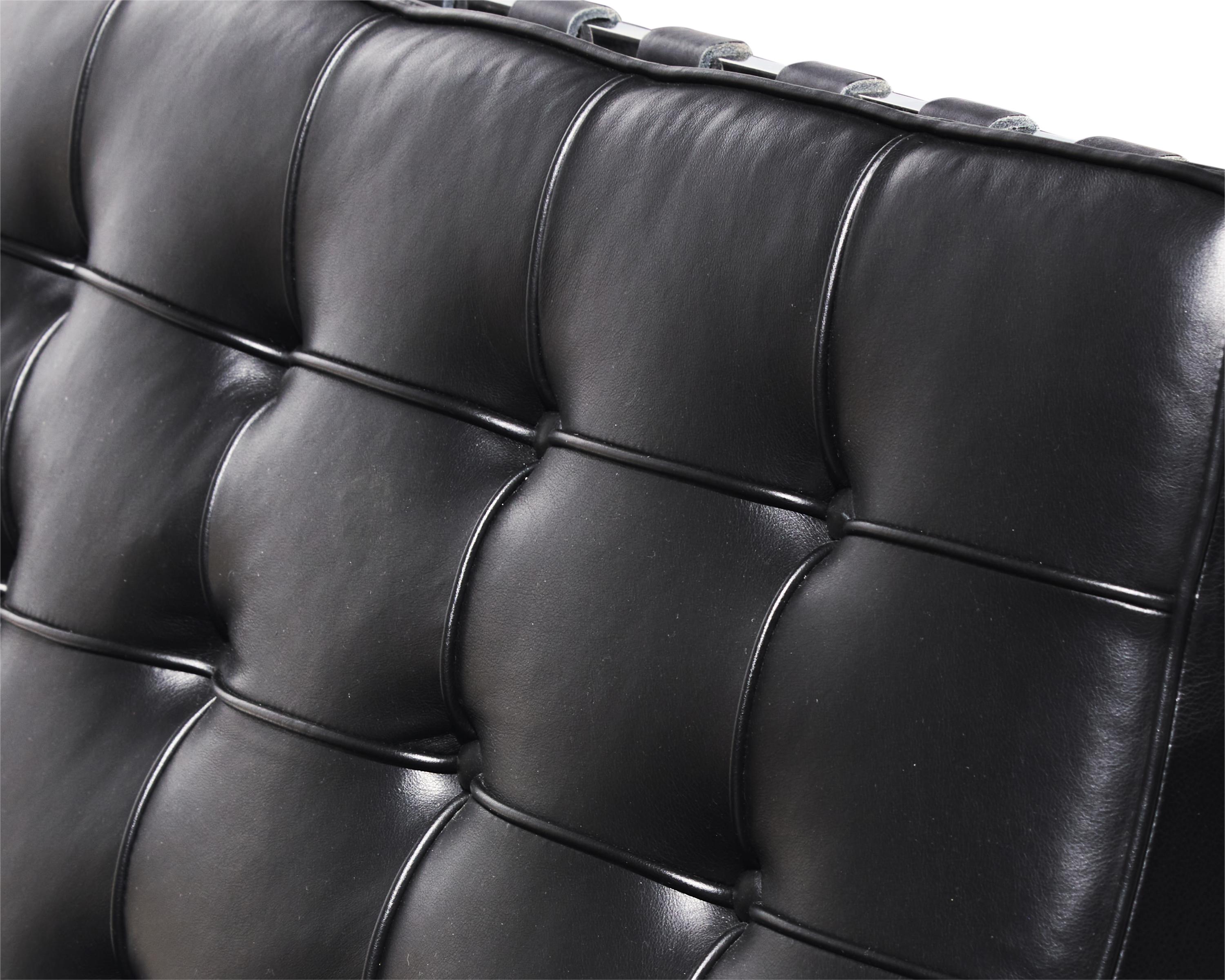 Pair of Barcelona-Style Chairs and Ottomans