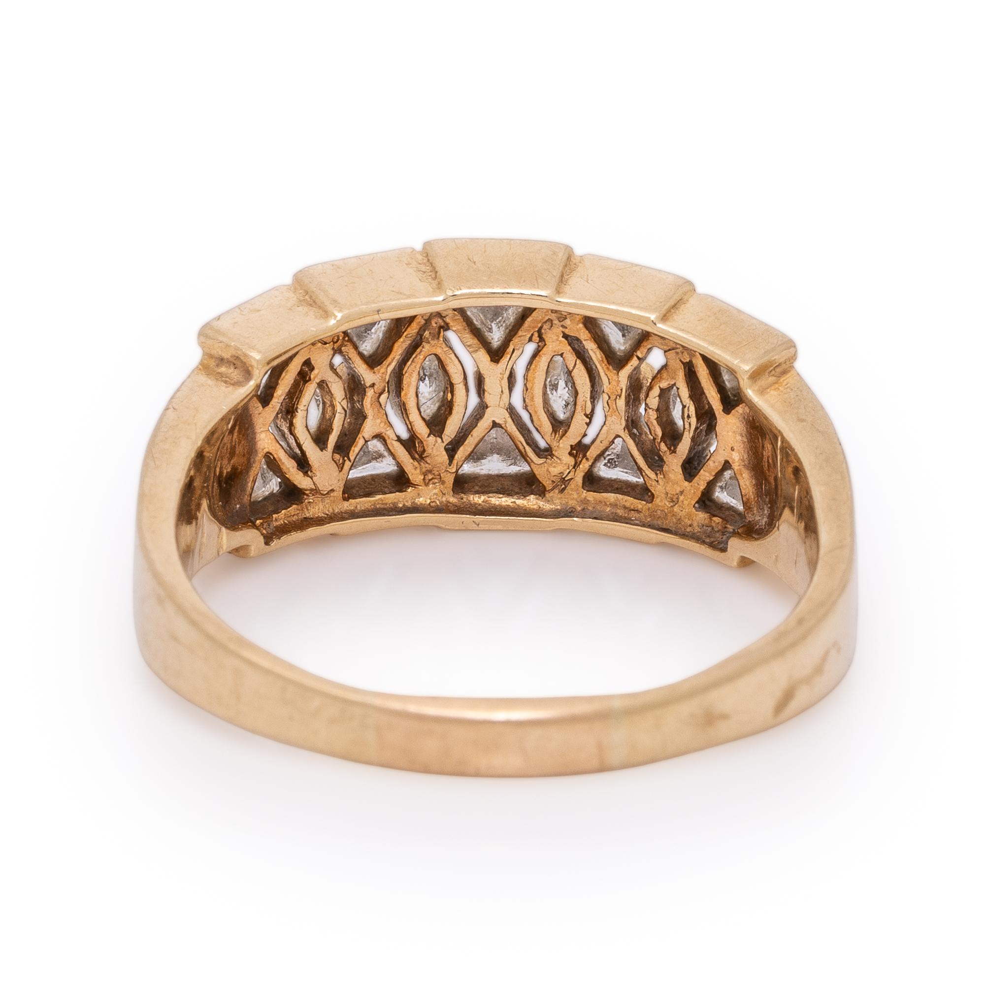 Diamond and Yellow Gold Ring