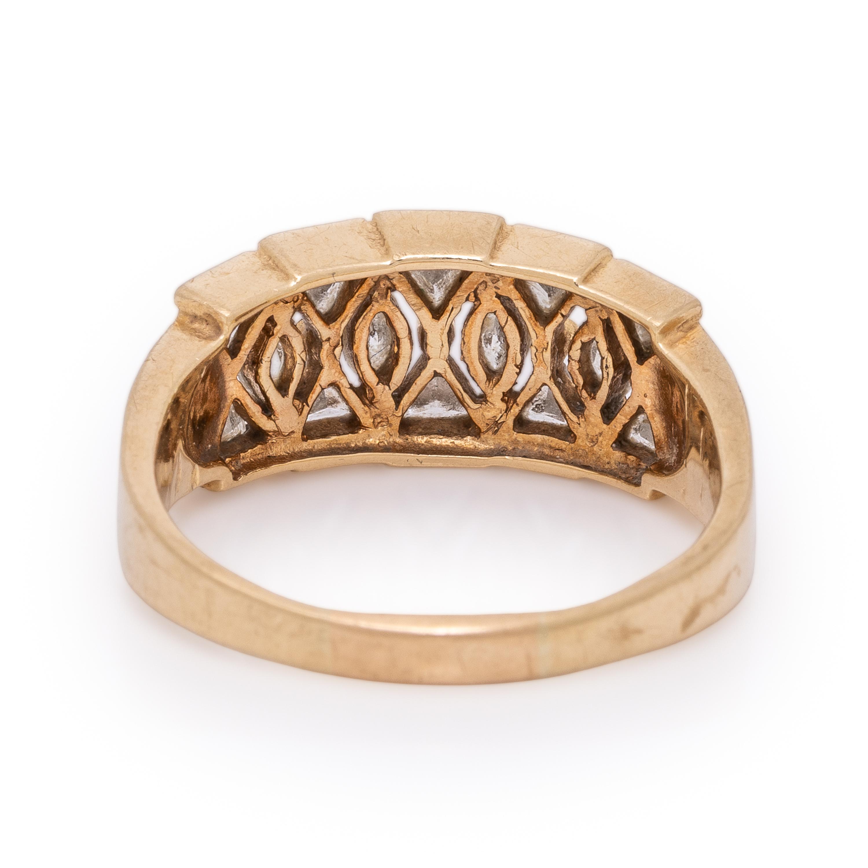 Diamond and Yellow Gold Ring