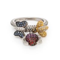 Valente Milano, Diamond, Multigem, and Bicolor Gold Animal Charm Ring
