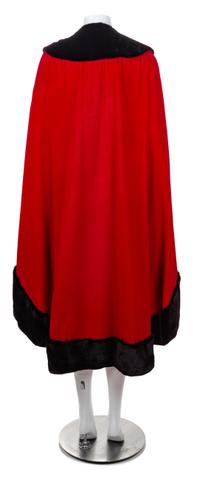 A Maximilian Red Cashmere Cape, No size.