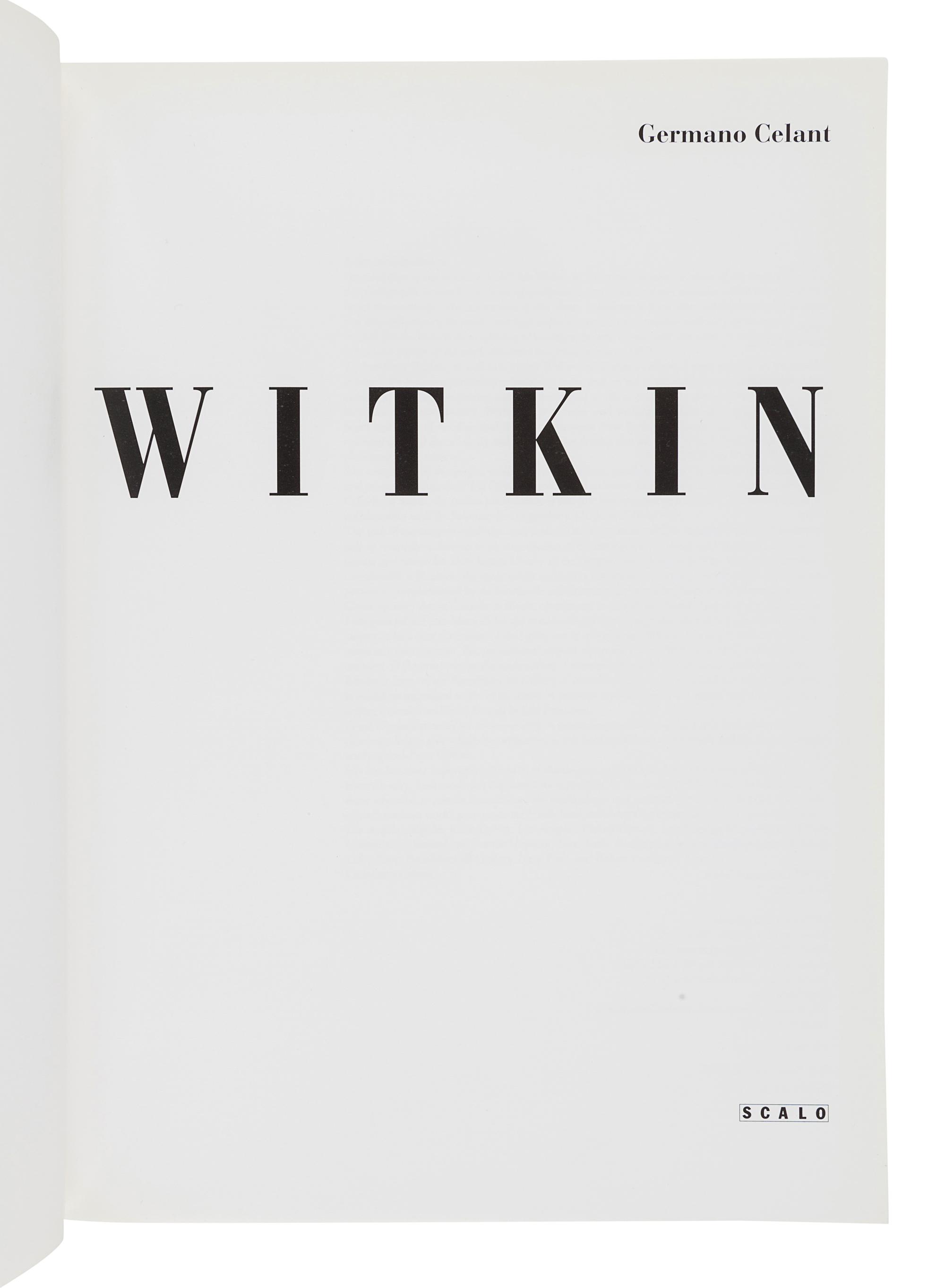 WITKIN, Joel-Peter (b. 1939). -- CELANT, Germano (1940-2020). Witkin. Zurich, Berlin, New York: Scalo, 1995.