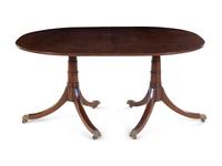A George III Style Mahogany Two-Pedestal Dining Table