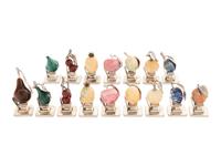 Sixteen Gucci Silver Mounted Hardstone Place Card Holders