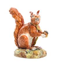 A German Porcelain Animalier Figure, Carl Thieme (1816-1888), Height 7 5/8 inches.