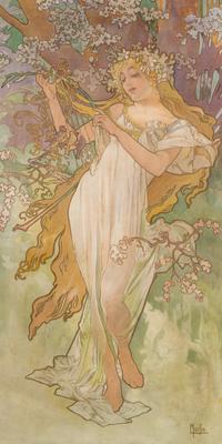 Alphonse Mucha, (Czech, 1860-1939), Les quatres saisons, c. 1896