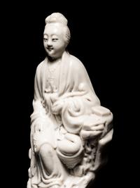 A Chinese Blanc-de-Chine Figure of Guanyin