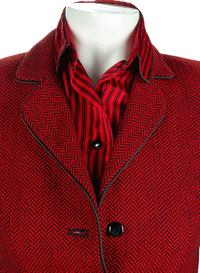 A Nina Ricci Red Tweed Wool Skirt Suit, 1980s