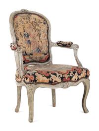 A Louis XV Painted Fauteuil