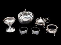 A Collection of Six Silver and Silver-Plate Table Articles