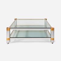 Karl Springer A "Round Leg" Coffee Table, circa 1980