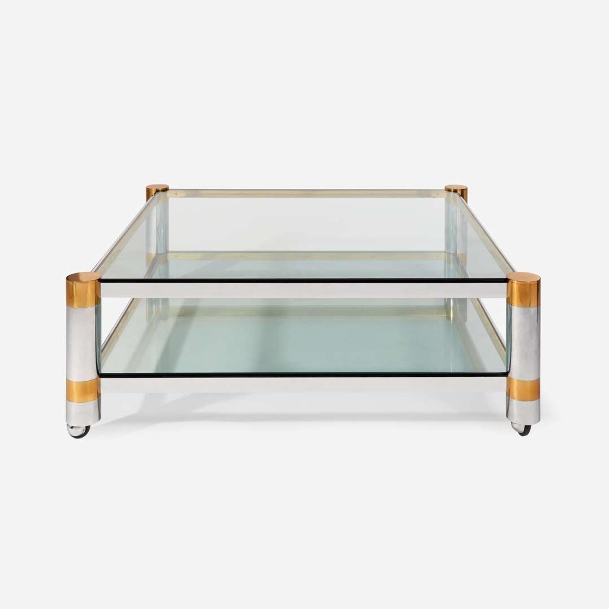 Karl Springer A "Round Leg" Coffee Table, circa 1980