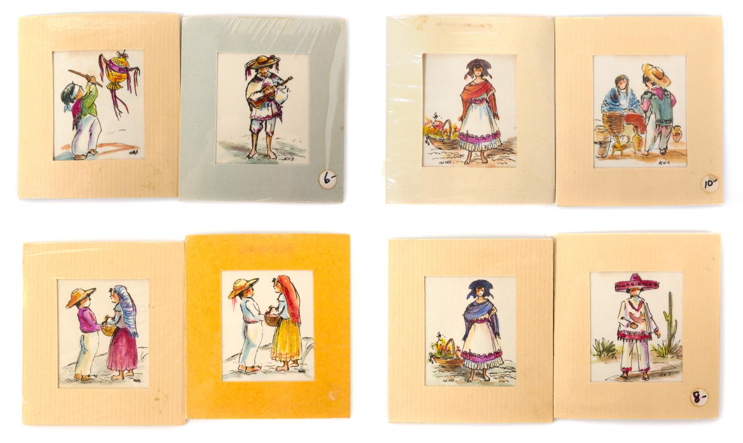 Artist Unknown, (20th Century), Figural Scenes (eight works)